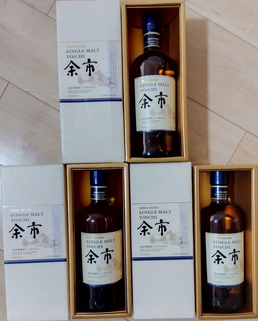 【新品化粧箱】 余市 シングルモルトウイスキー 3本セット