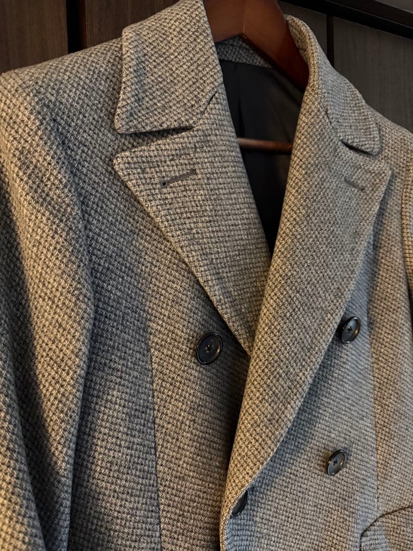 ラルディーニ ポロコート ライトグレー44 美品 ウールアルパカ イタリア製