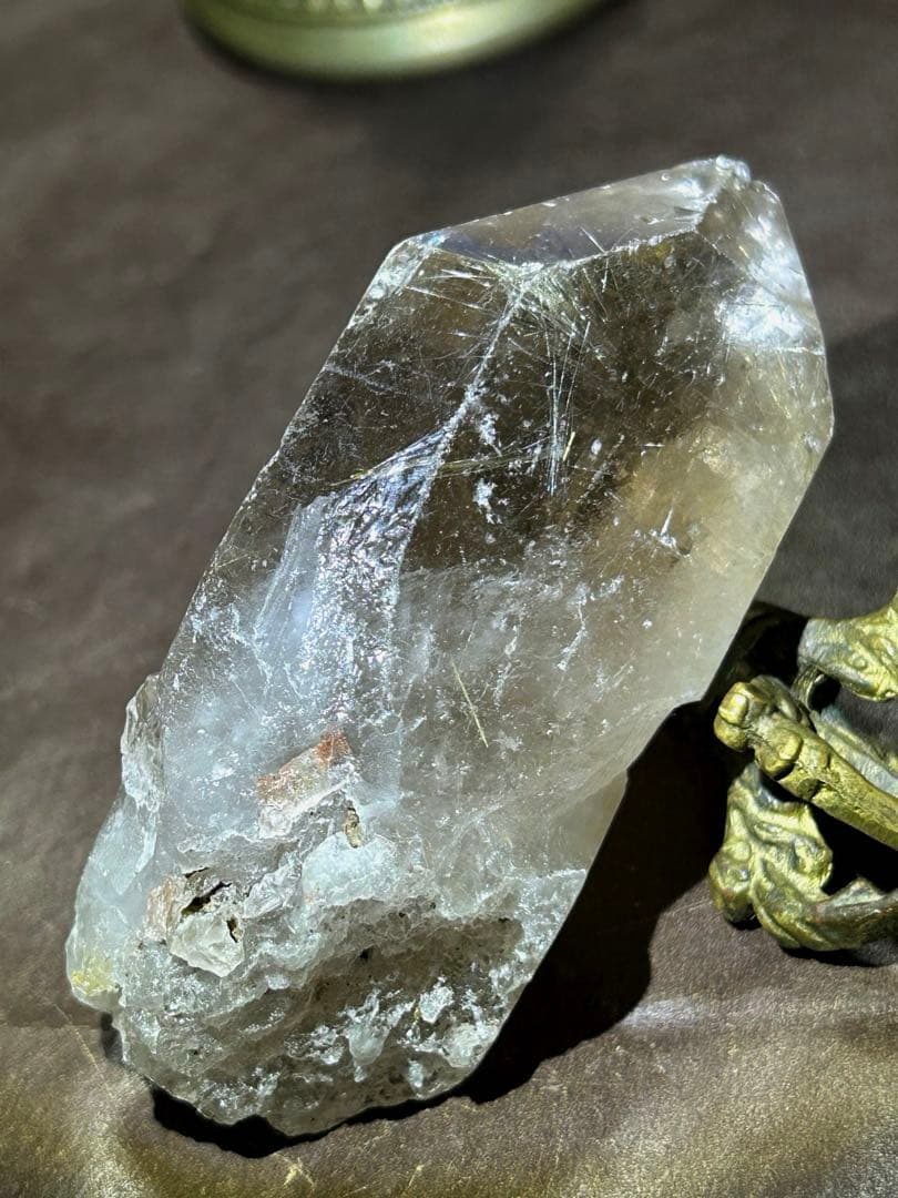 ☆別格高級品！帝王秘宝⑥！極美！スモーキー　ルチル　水晶　原石　クラスター