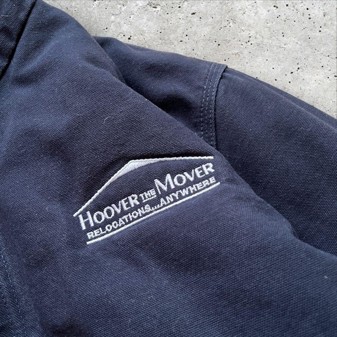 【00s】USA製carharttアクティブジャケット　ダック地　企業ロゴ