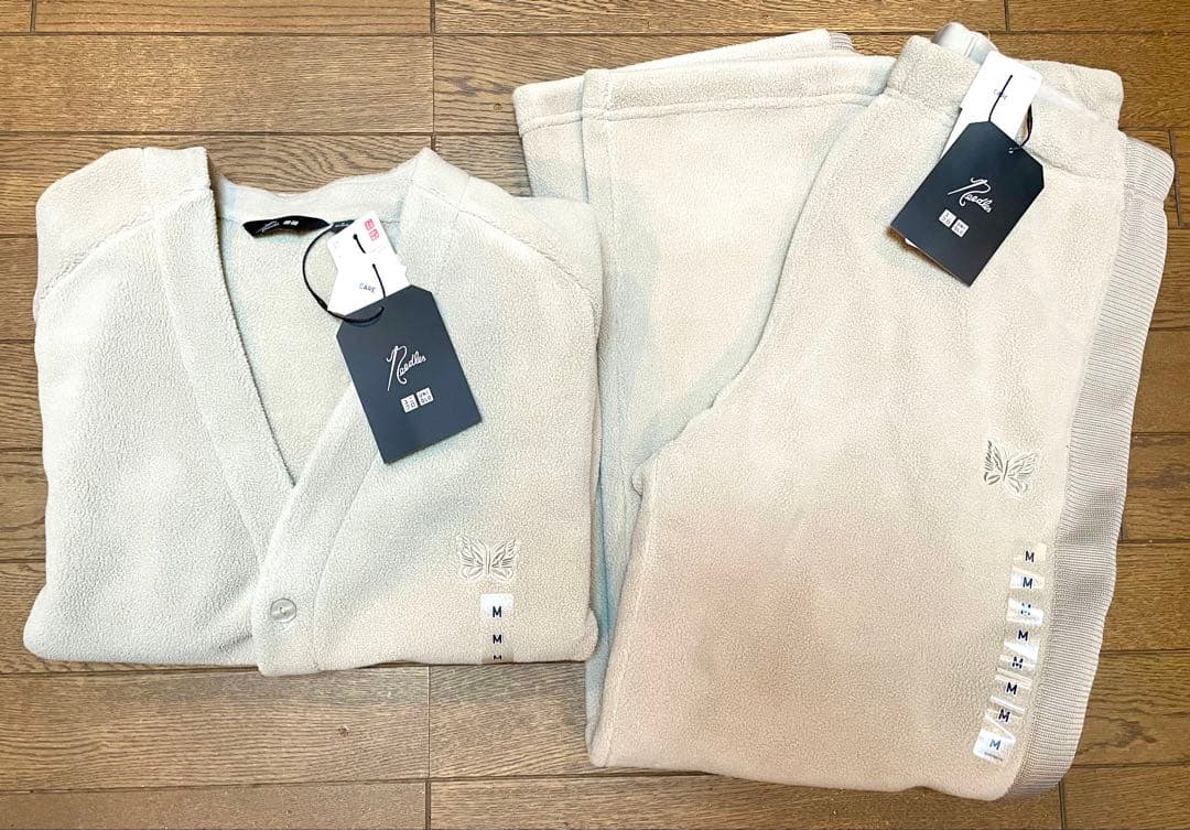 Needles x UNIQLO ベージュ カーディガン パンツ Mサイズ 新品
