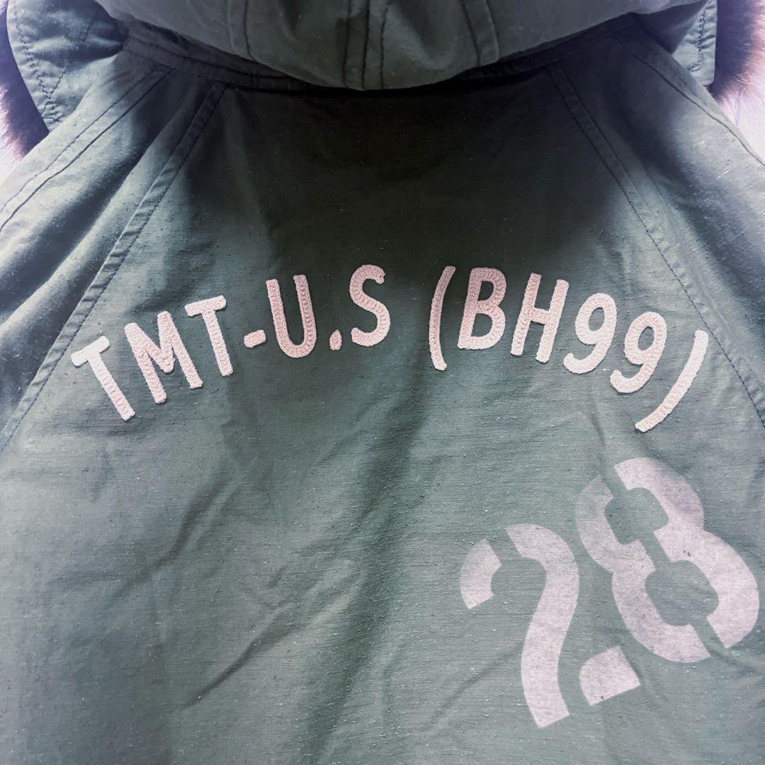 TMT N-3B フライトジャケット モッズコート ワッペン 刺繍 ファー S