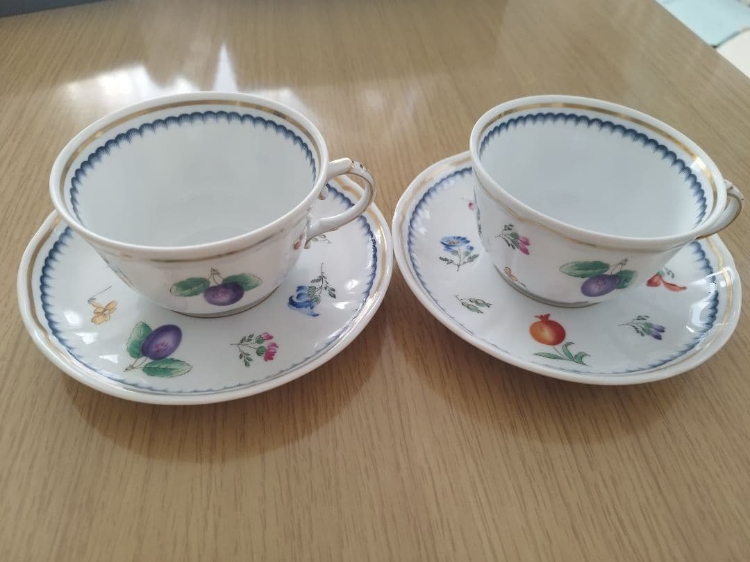 リチャードジノリ　イタリアンフルーツ　カップソーサー2客