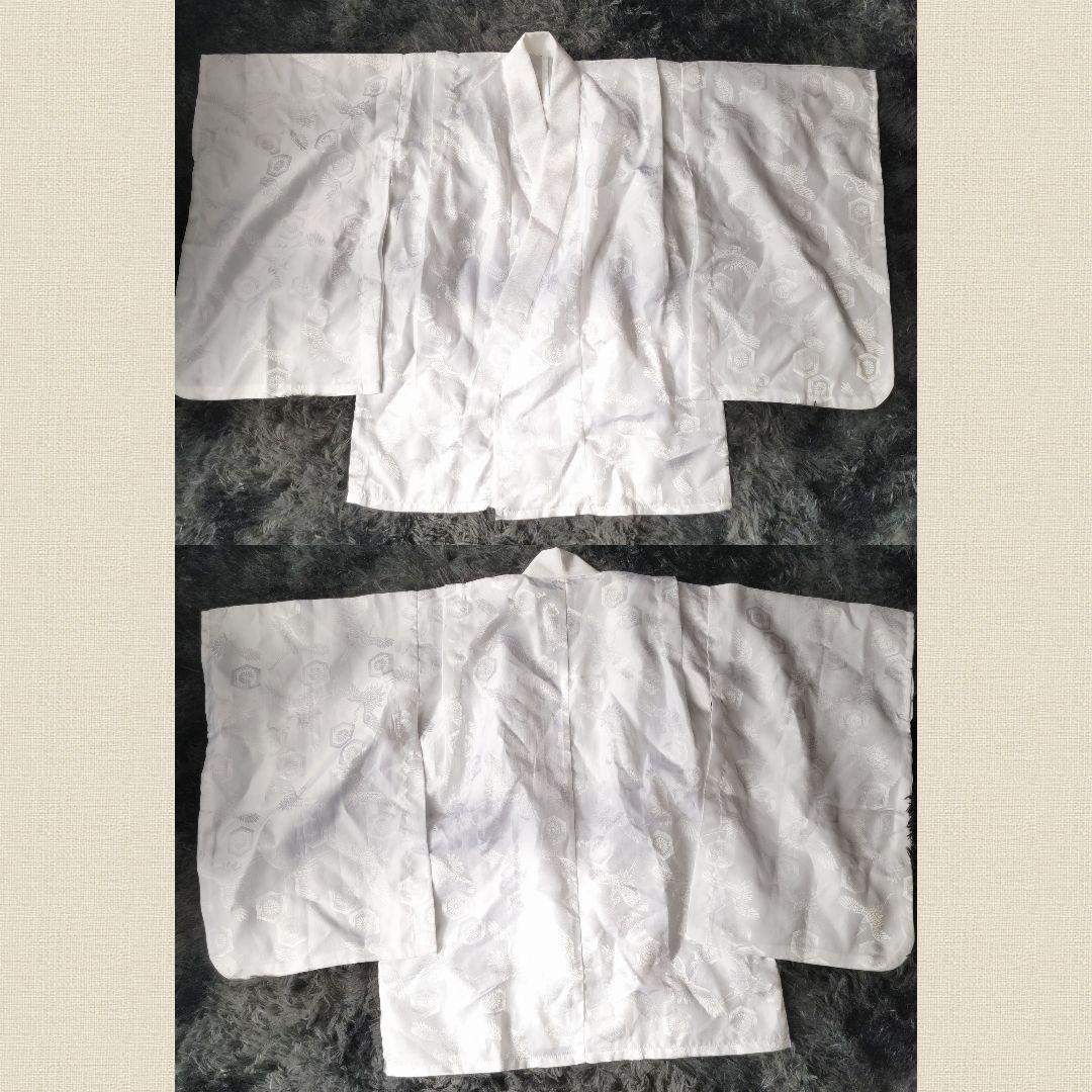 七五三 男の子 羽織 袴 肌襦袢 黒着物 金襴 帯 懐剣 白足袋 鷹 波 5歳