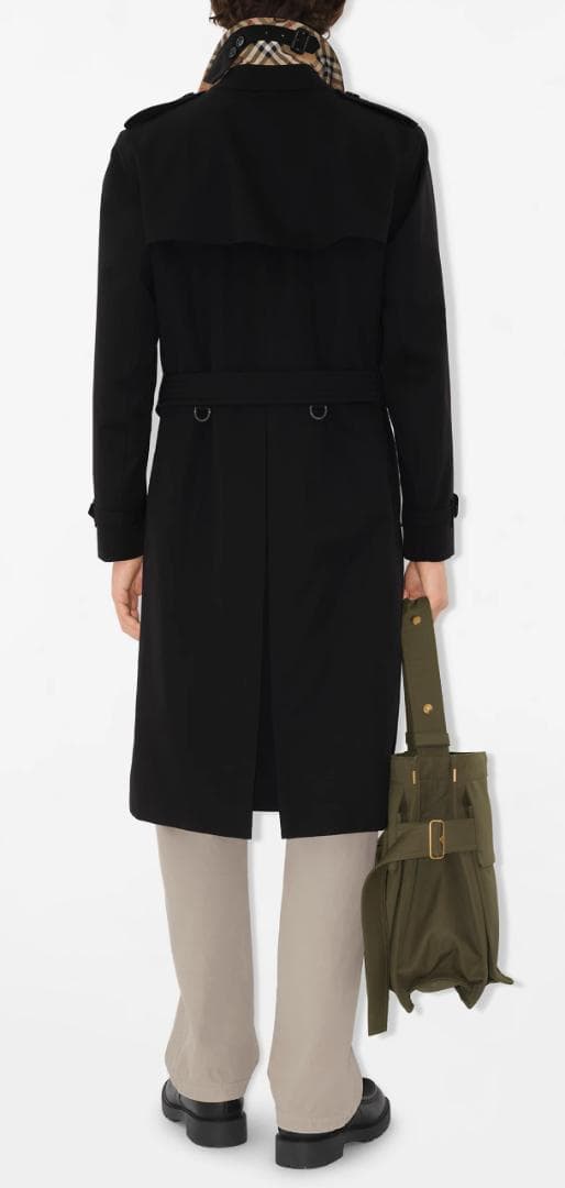 凄!!美品■BURBERRY ロング ケンジントン トレンチコート ブラック