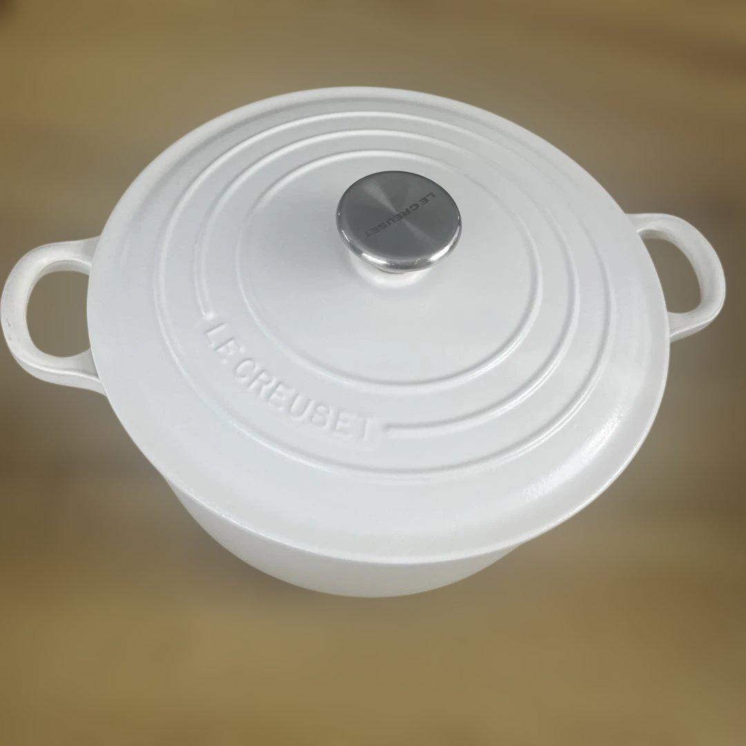LE CREUSET ココット・ロンド 24㎝ ホワイト