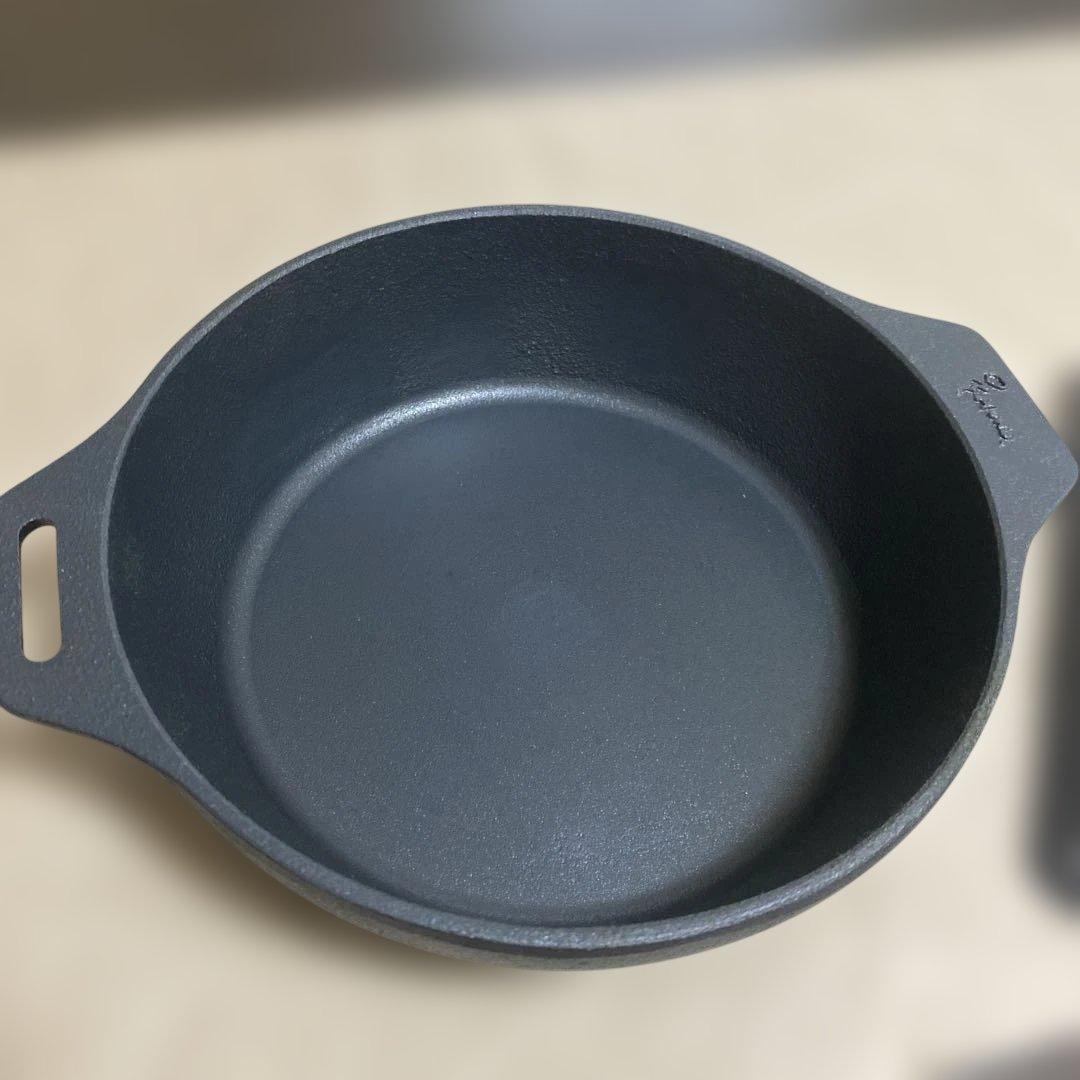 岡田鋳物　IMONOPAN深型20センチハンドルセット　鋳鉄製 ブラック