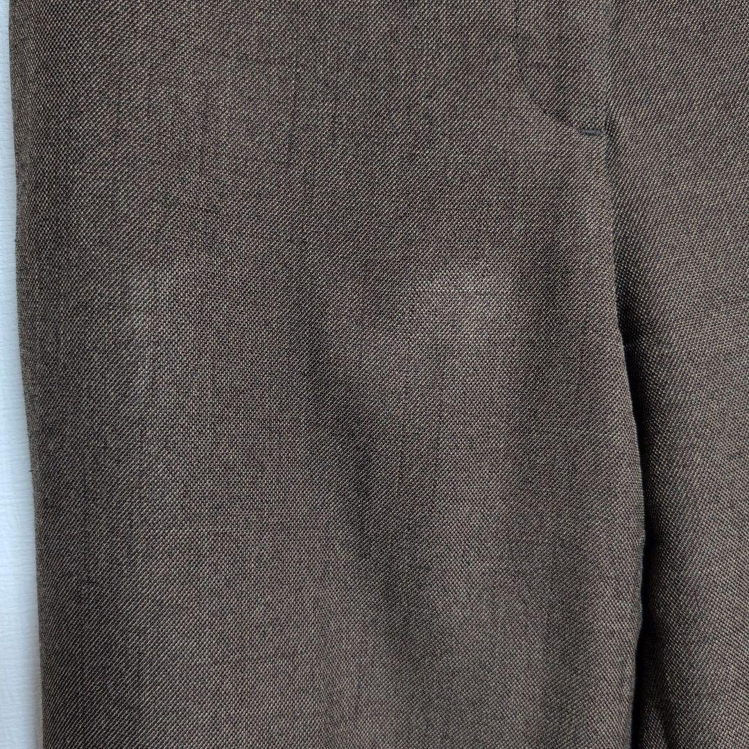 PLST プラステ　シャークスキン ノーカラーセットアップ　ブラウン　S