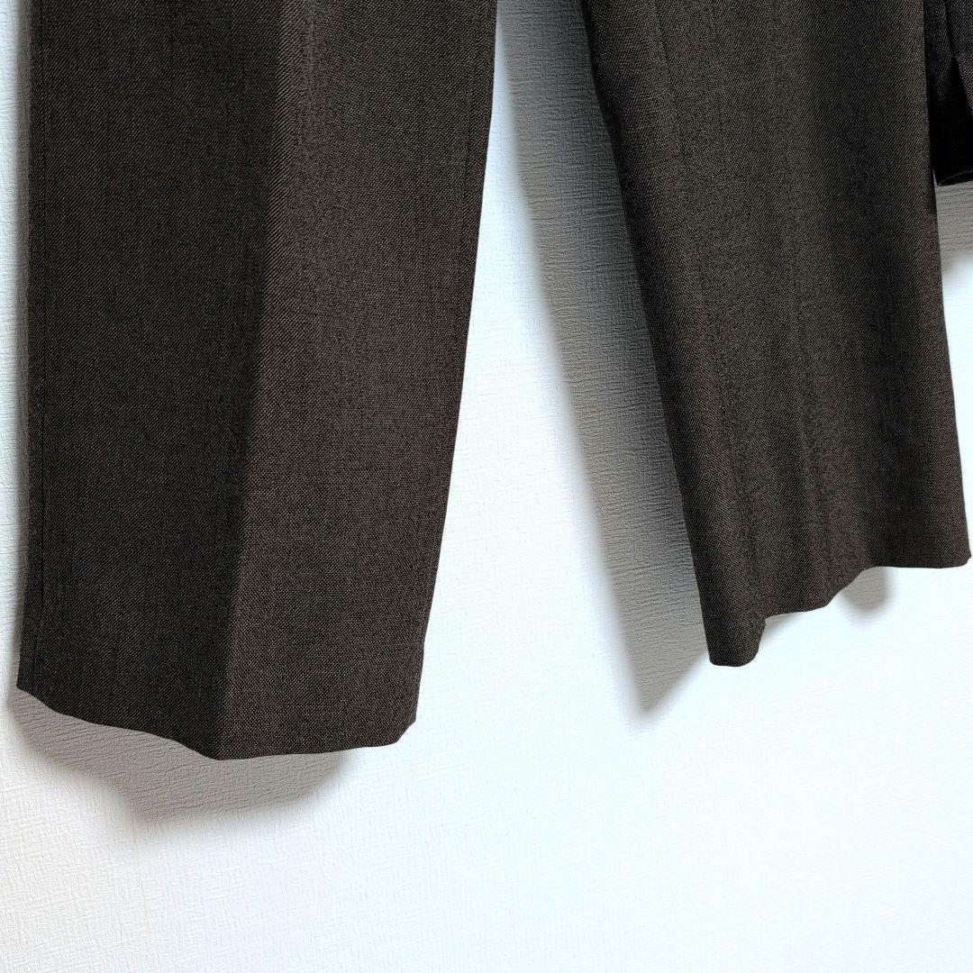 PLST プラステ　シャークスキン ノーカラーセットアップ　ブラウン　S