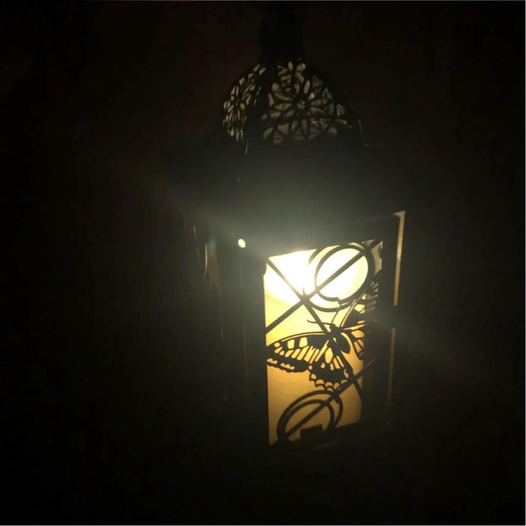 【ヴィンテージメタル】アゲハ蝶　ランタン キャンドルホルダー アンティーク調