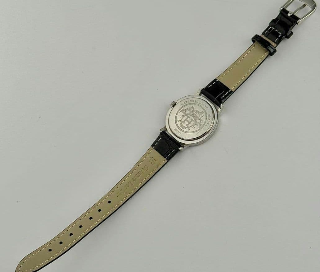 エルメス クリッパー 新品ベルト 新品電池 レディース デイト 腕時計 714