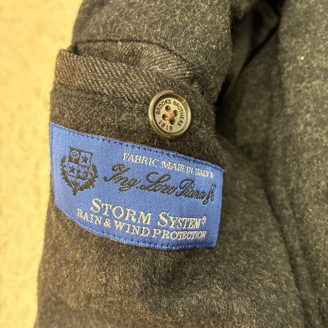 美品 ブルックスブラザーズ 中綿ステンカラーコート ロロピアーナ ウール M