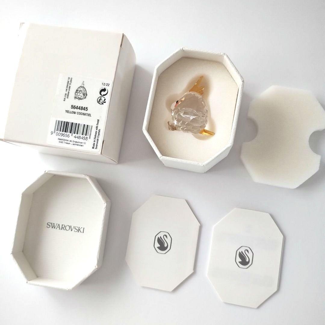【新品】SWAROVSKI スワロフスキー オカメ インコ イエロー 鳥 希少