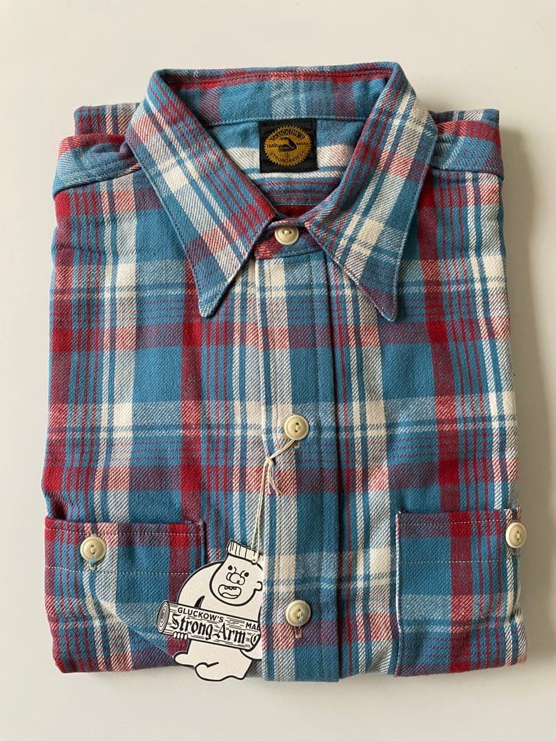 ジョングラッコー　ネルシャツ ブルー系　L(40)