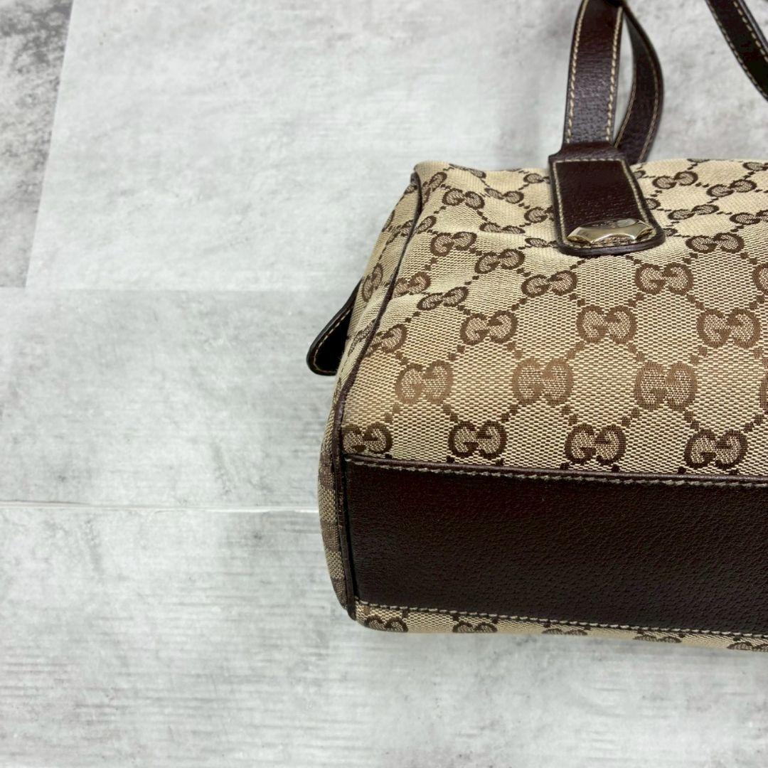 美品✨ グッチ GG キャンバス ミニボストン バッグ 肩掛け ハンドバッグ