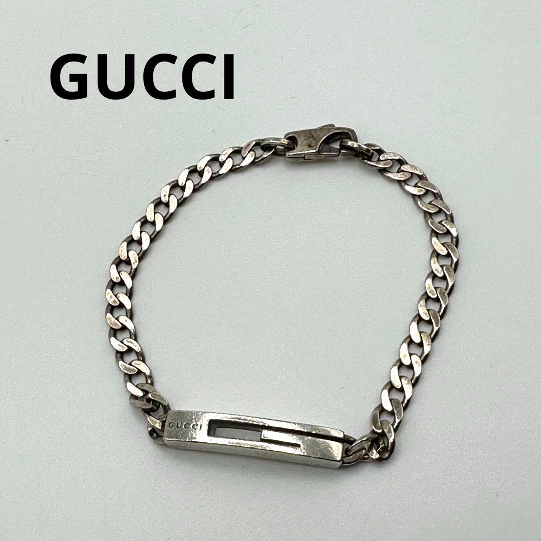 グッチ チェーン　ブレスレット カットアウトG 9.00ｇ Ag925 喜平