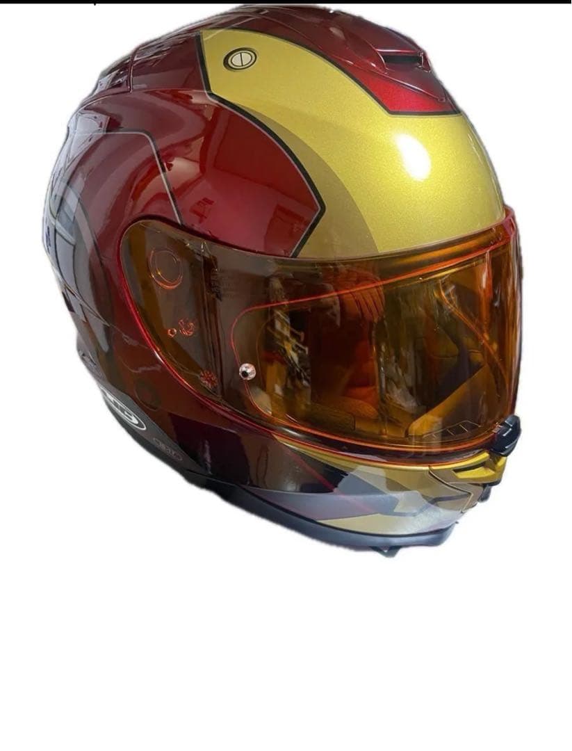 HJC IS-17 XLサイズアイアンマン フルフェイスガラスコーティング施工￼