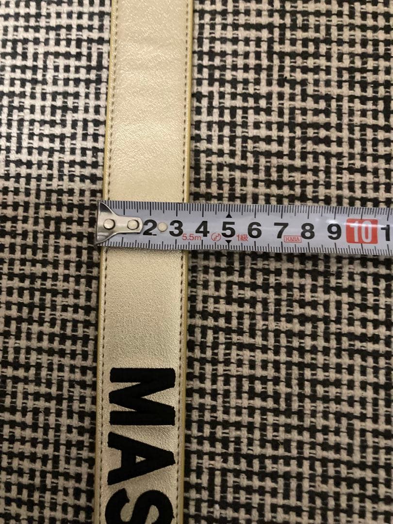 MASTER BUNNY ベージュ ロゴ入り ベルト