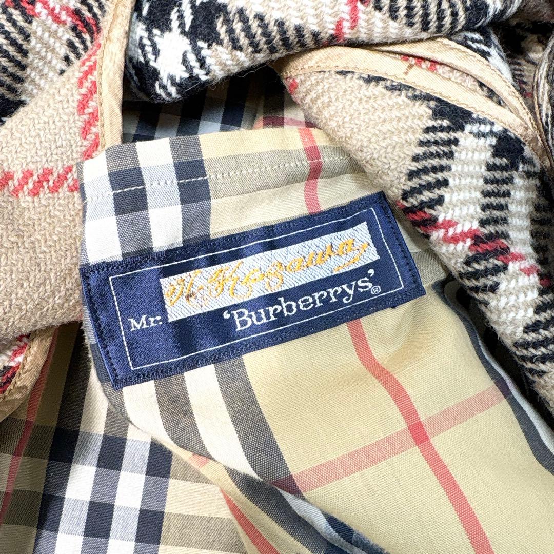 バーバリーズ ステンカラーコート ライナー付 裏地ノバチェック L