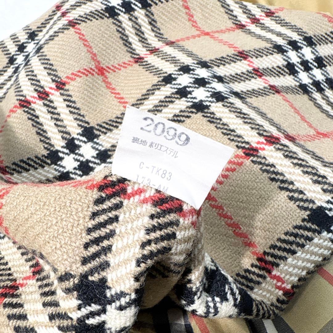 バーバリーズ ステンカラーコート ライナー付 裏地ノバチェック L