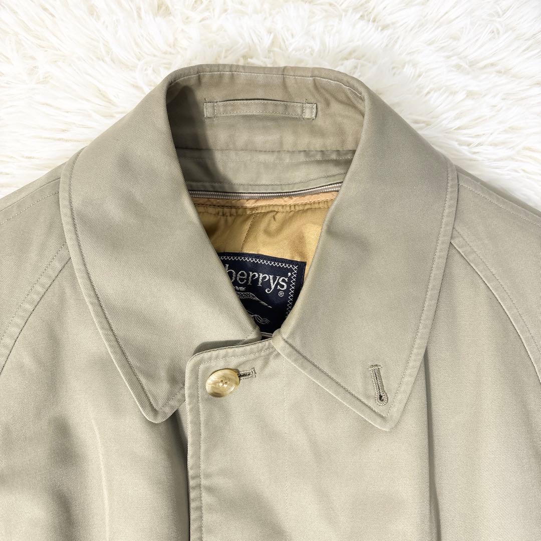 バーバリーズ ステンカラーコート ライナー付 裏地ノバチェック L