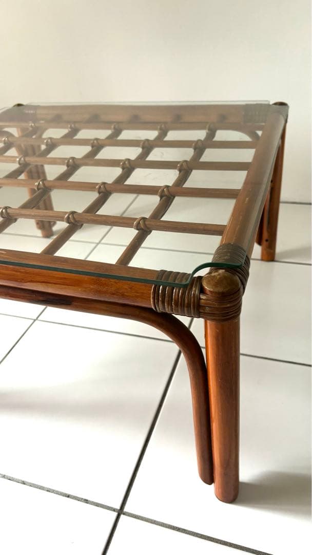 ラタン　ローテーブル/座卓