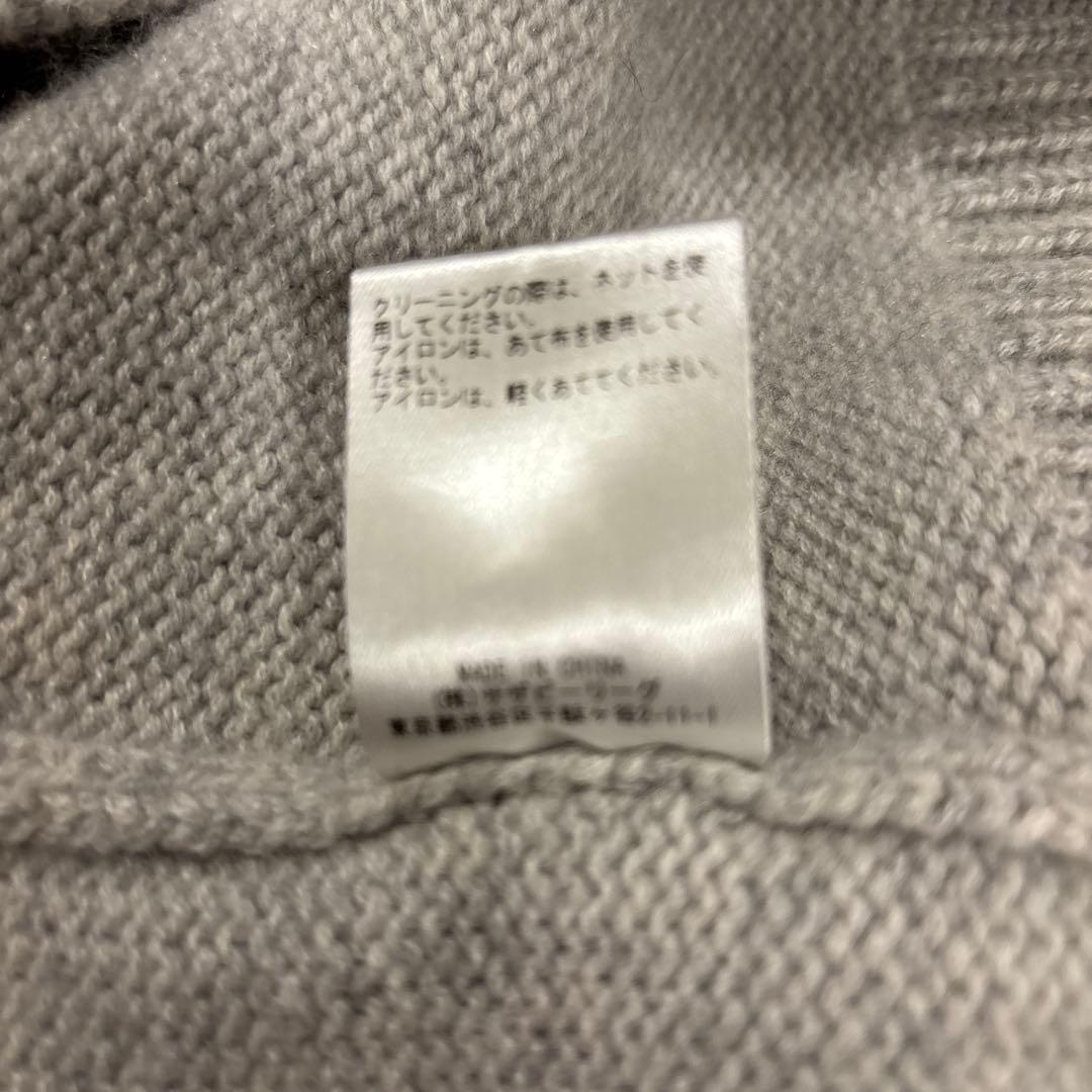 エブール カシミヤ100% ニット タートルネック グレー 長袖 オーバーサイズ