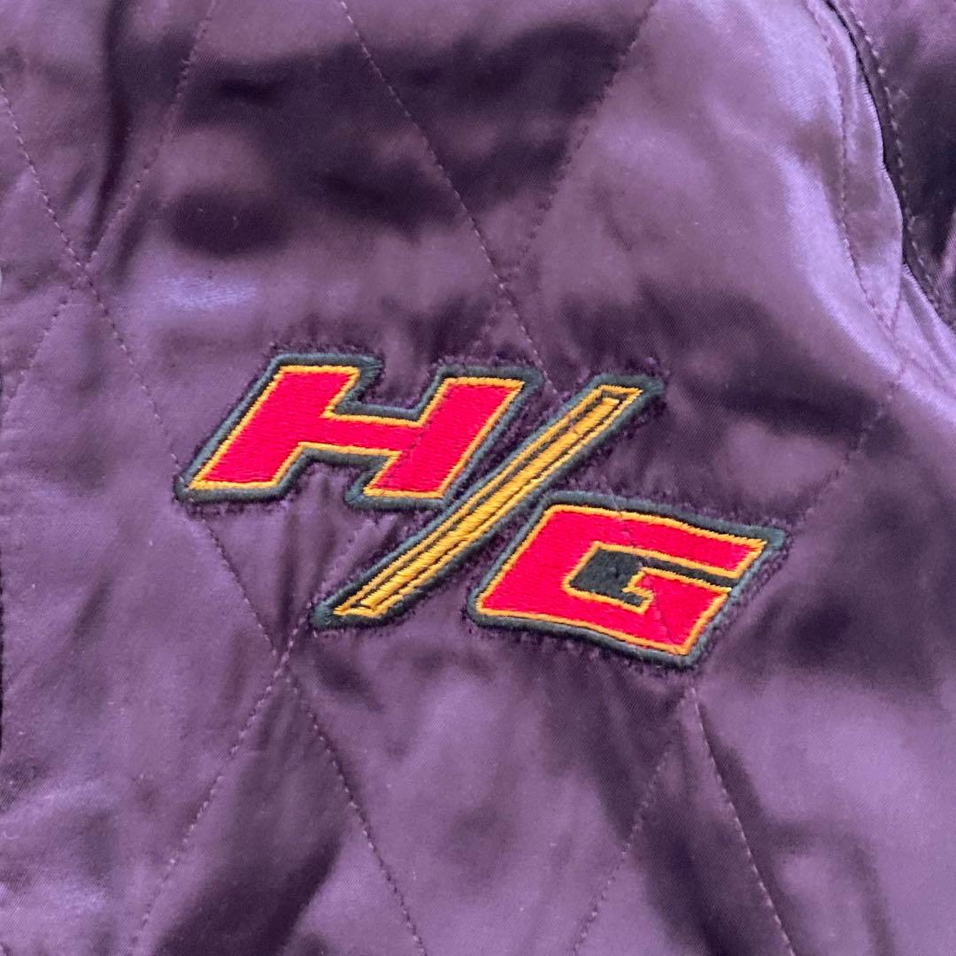 希少　ヒステリックグラマー　スカジャン　ベロア　リバーシブル　レーシング　紫　黒