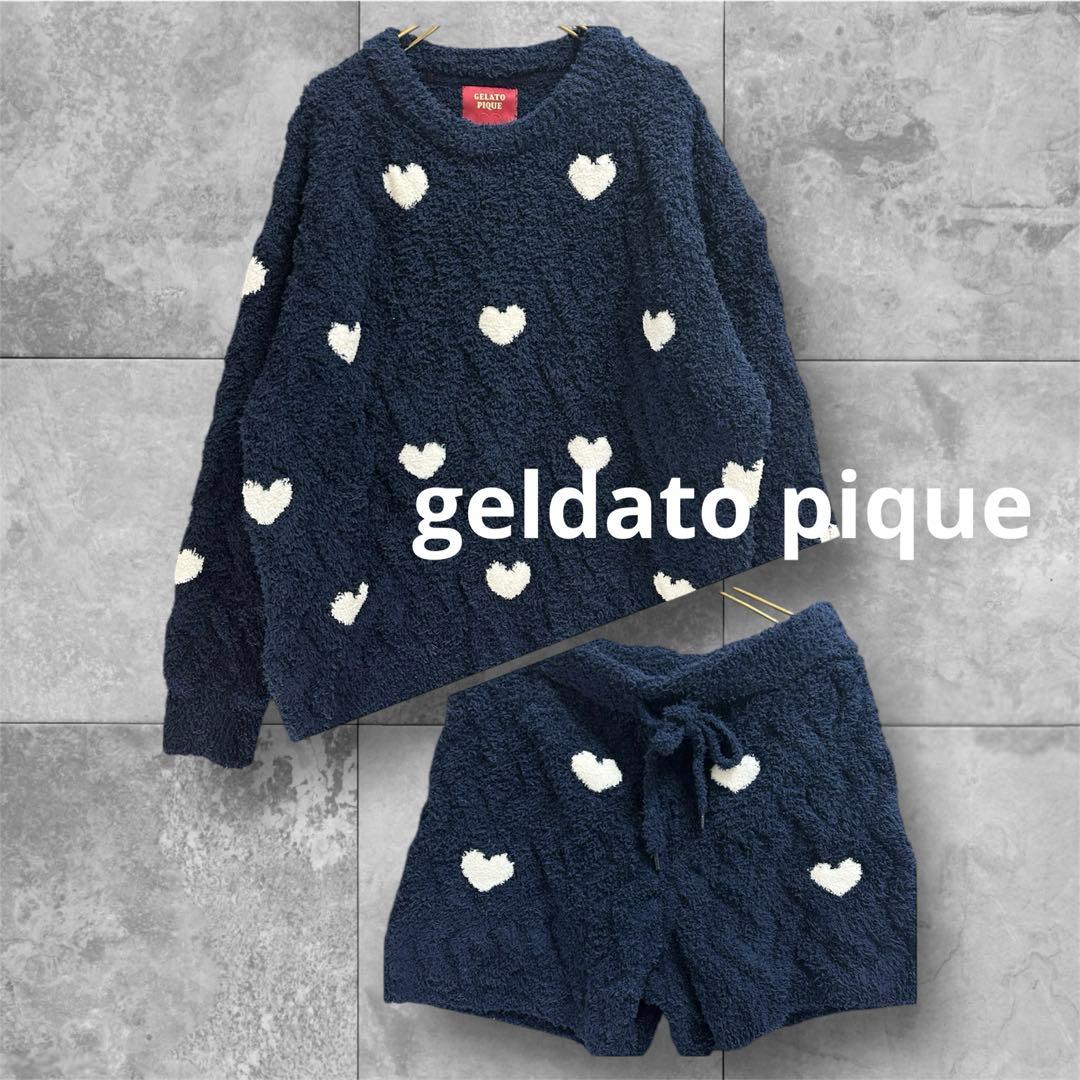 geldato pique ジェラートピケ　ドット ネイビー ハートルームウェア