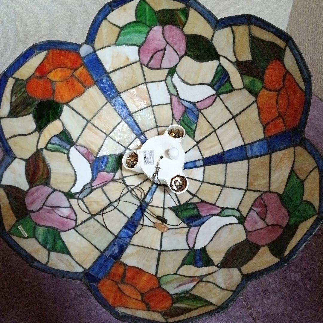 引き取り限定 丸善 ステンドグラス ペンダントライト 美品