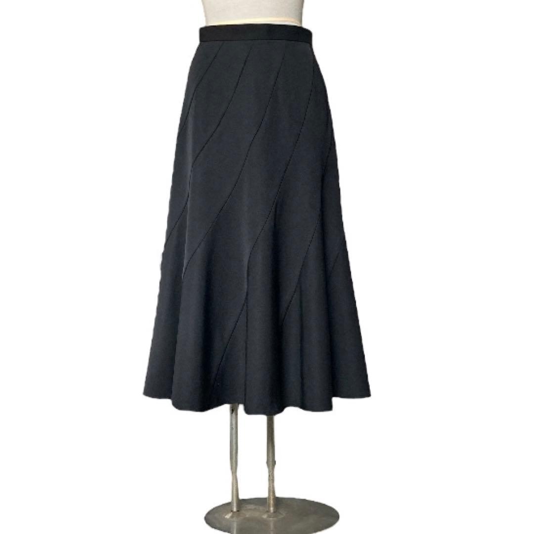 トリコ コムデギャルソン 切り替え ロング　フレアスカート S ブラック