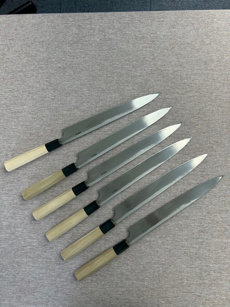 [6個セット] 包丁 柳刃包丁 270mm 安来鋼青紙２号 水牛八角柄