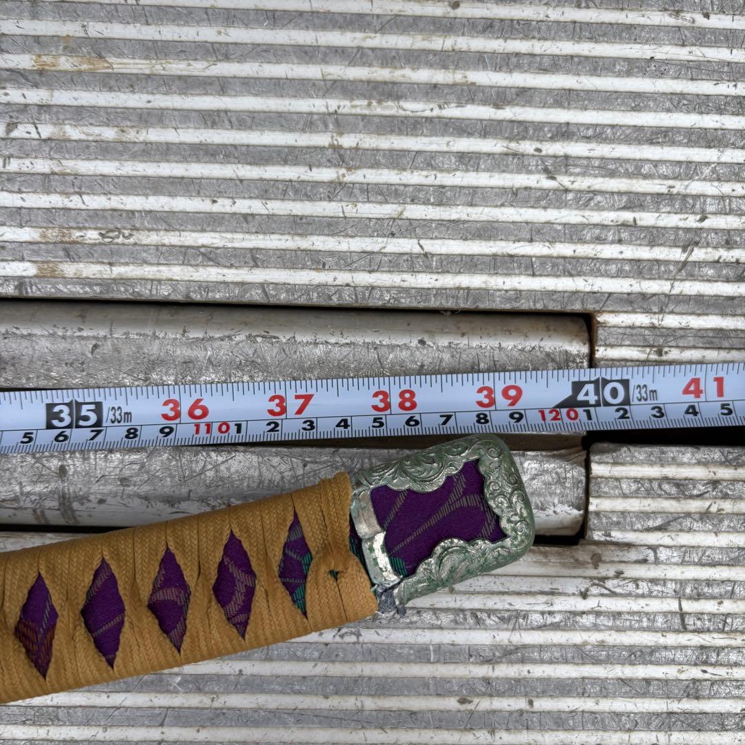 金属製 模造刀 陣太刀 龍紋彫 鯉金具