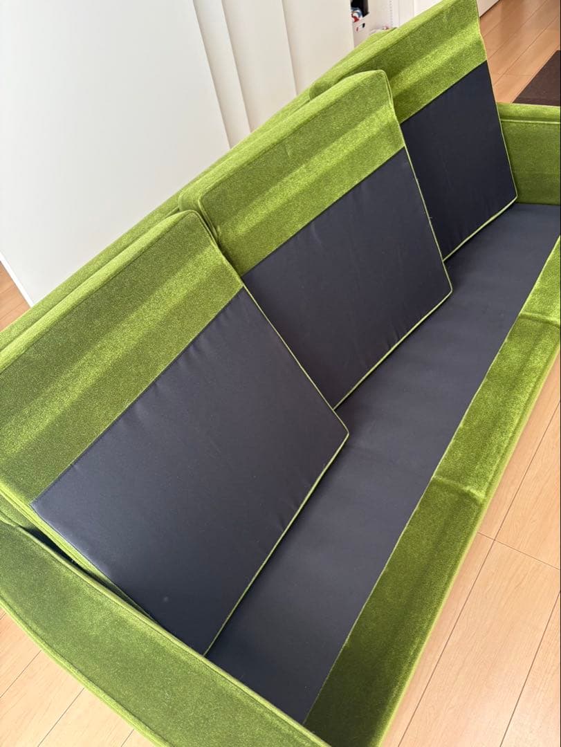 カリモク60 ロビーチェア 3シーター モケットグリーン