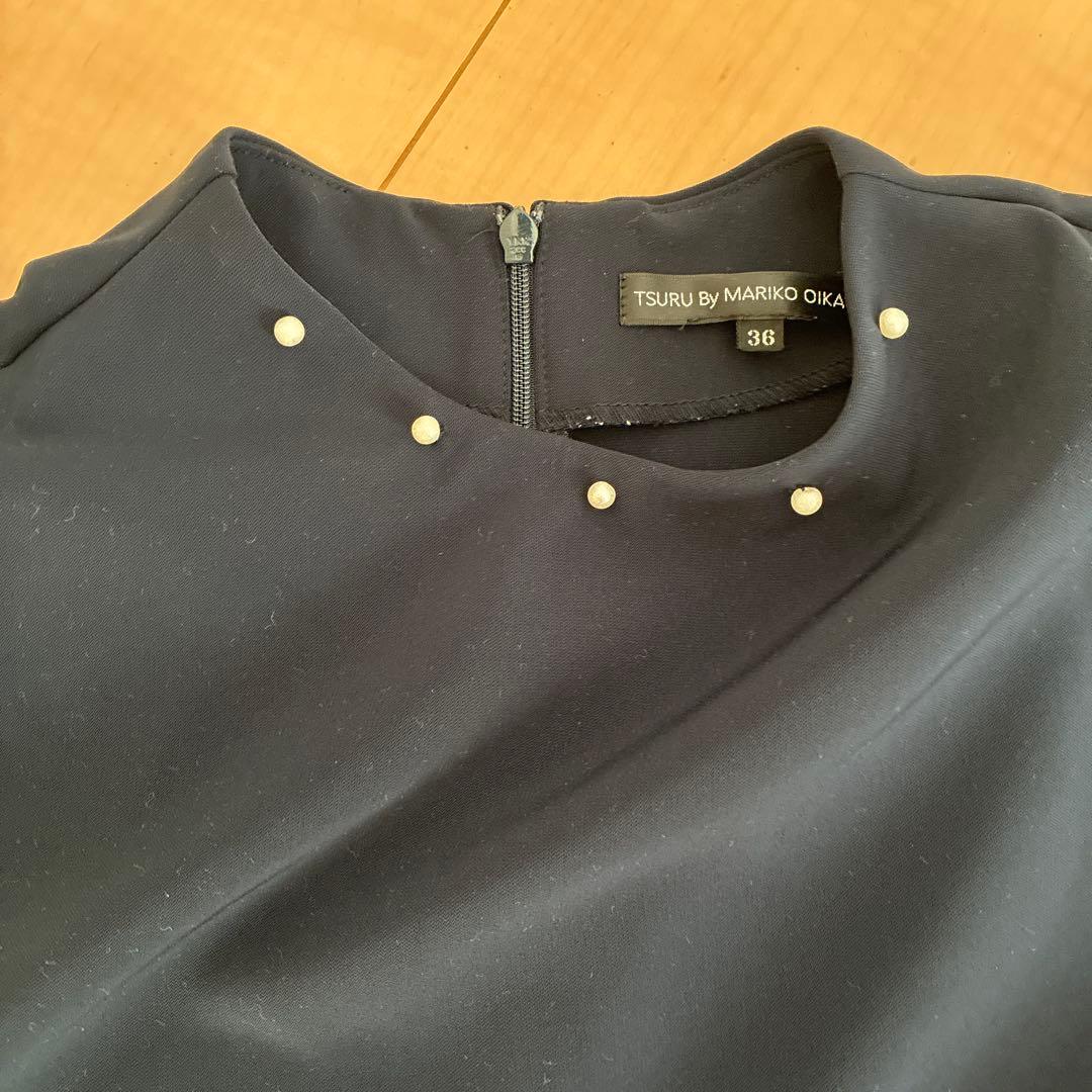 TSURU by MARIKO OIKA ネイビー 半袖トップス 36