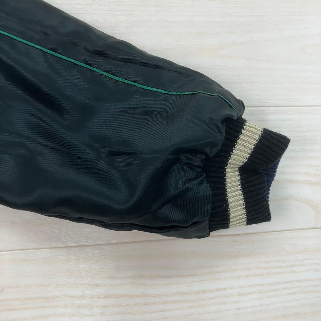 TAILOR東洋 ヒノヤ別注 舞妓 イーグル 刺繍 スカジャン 青 黒 Ｌ