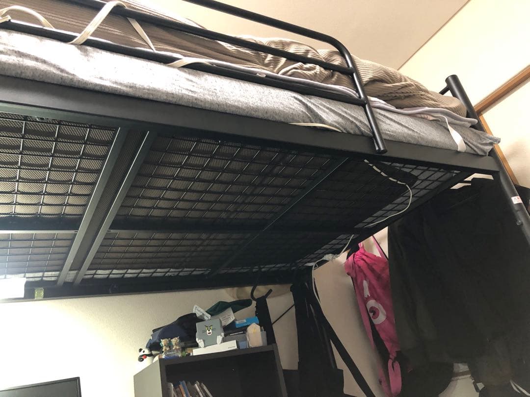 最終値下げ！【東京都町田市　引取り限定】ニトリ　スチールハイベッド　黒