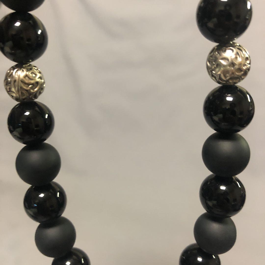 オニキスシルバー念珠