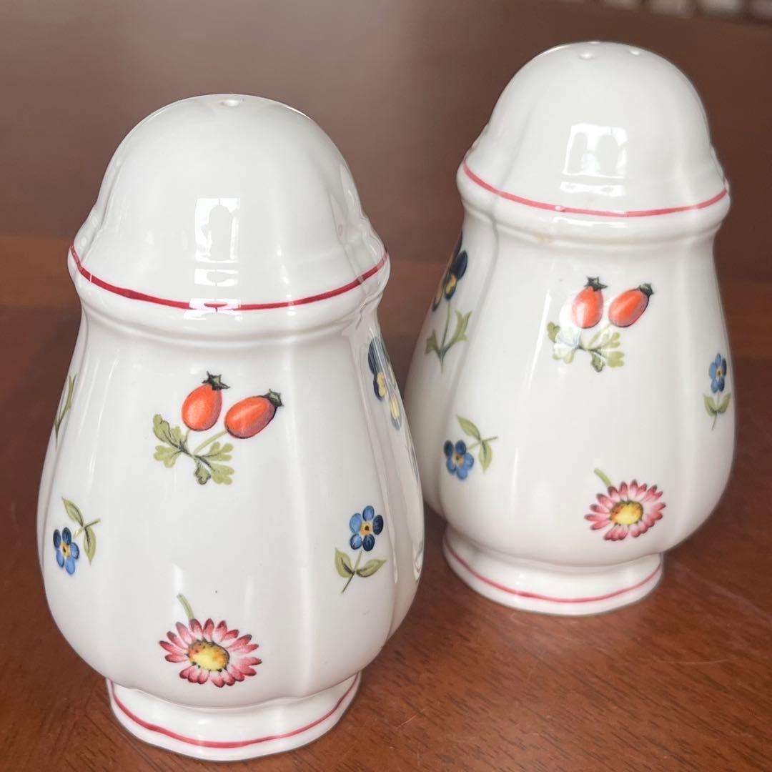【レア美品】ビレロイ＆ボッホ★プチフルール★大きなソルト＆ペッパー