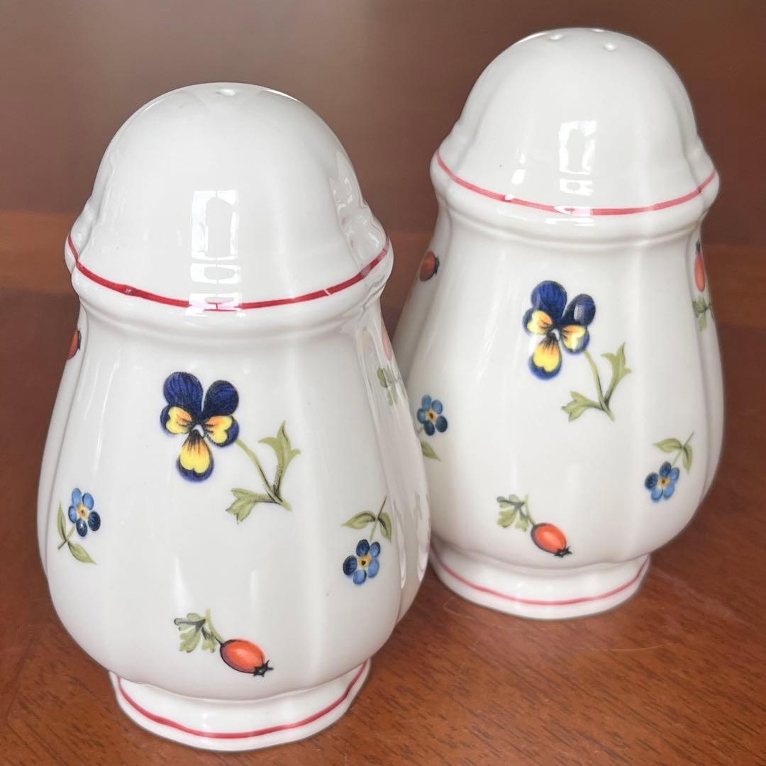 【レア美品】ビレロイ＆ボッホ★プチフルール★大きなソルト＆ペッパー
