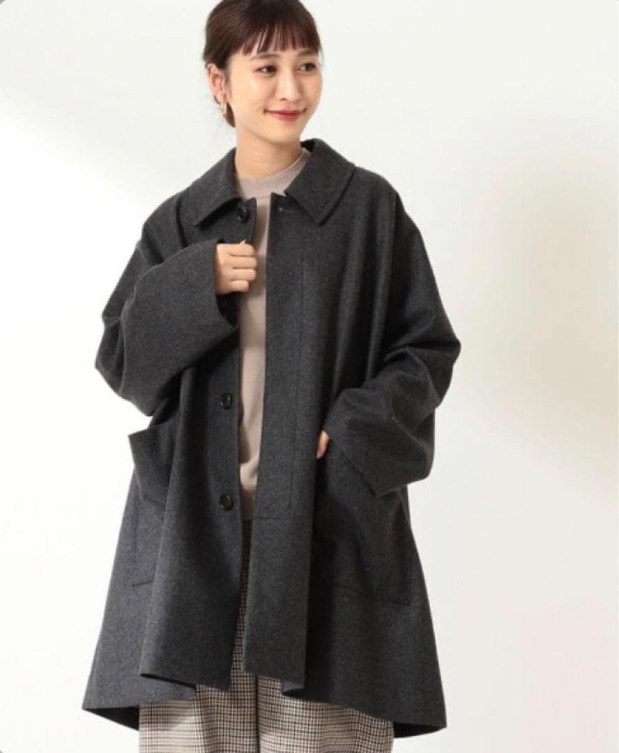 ☆新品★Demi-Luxe BEAMS Ｗポケットフレアコート　ウール 38