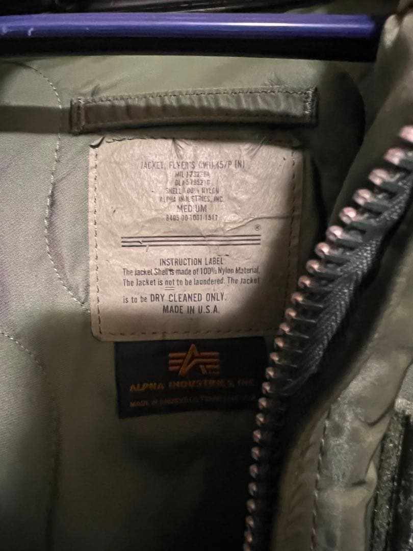 リ*カ様 alpha CWU-45/p MA-1 フライトジャケット