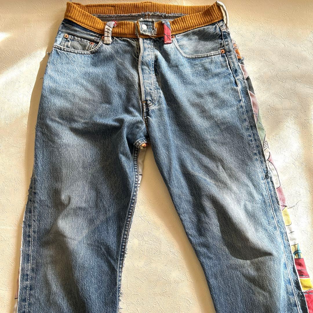 レア　ディズニービンテージ　デニムパンツ Lサイズ