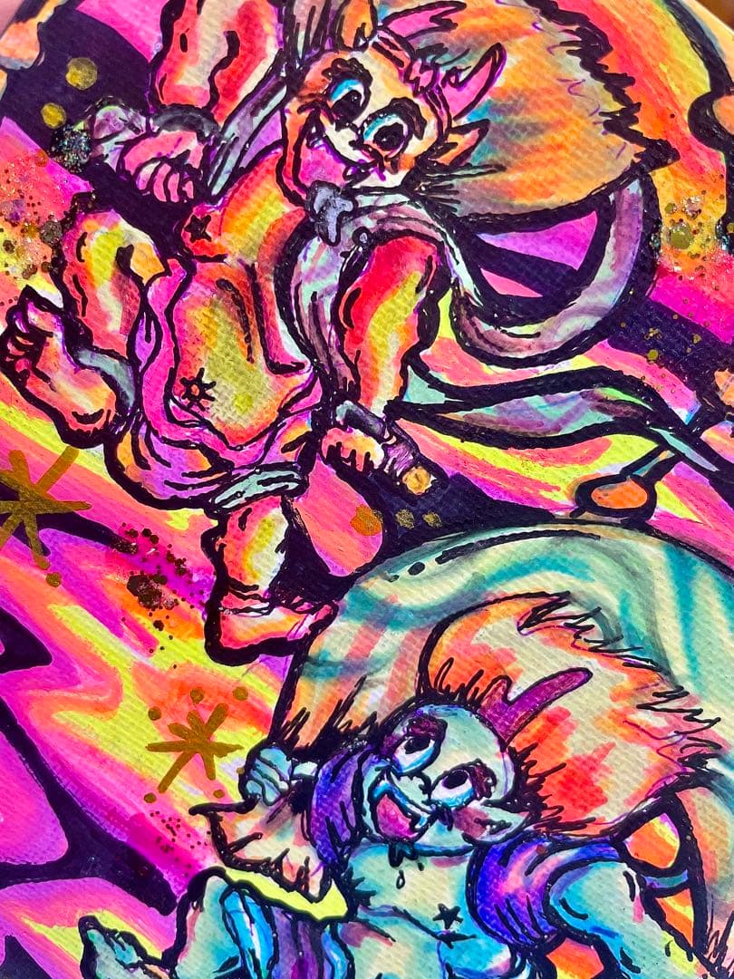 絵画 fujin raijin Psychedelic Japanese Art