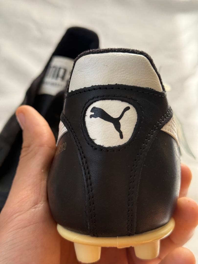 お*や様 PUMA P353SP ブラックサッカーシューズ 24.5cm