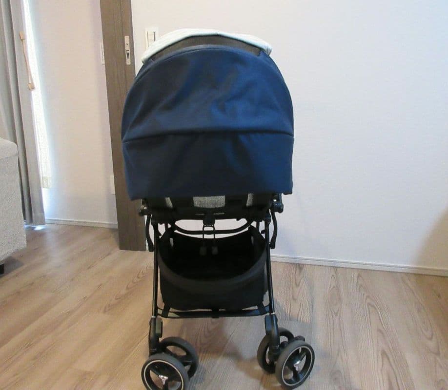 【中古良品】アップリカ A型ベビーカー ラクーナ クッション AD ネイビー