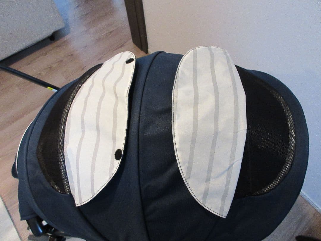 【中古良品】アップリカ A型ベビーカー ラクーナ クッション AD ネイビー