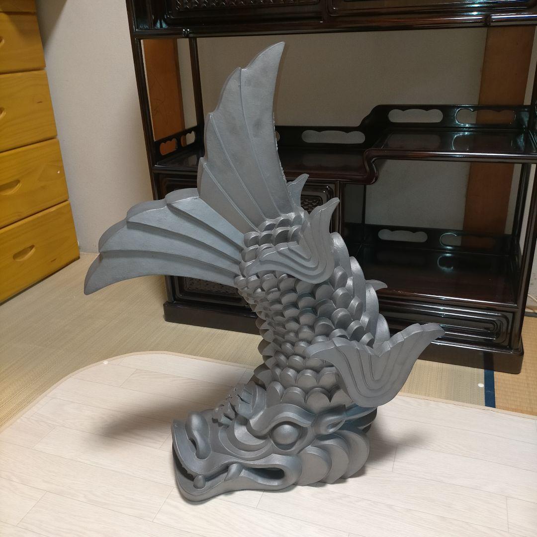 お*ん様 【鬼師・長尾龍作 銘入り】登り鯱 姫路瓦工芸 刻印 大型69cm シャ