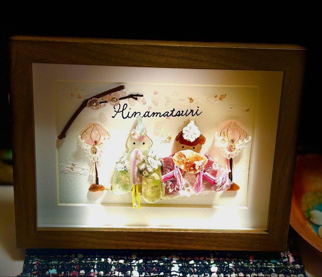 シーグラスアート　〜桜咲くひなまつり〜№02 ひな祭り　縁起