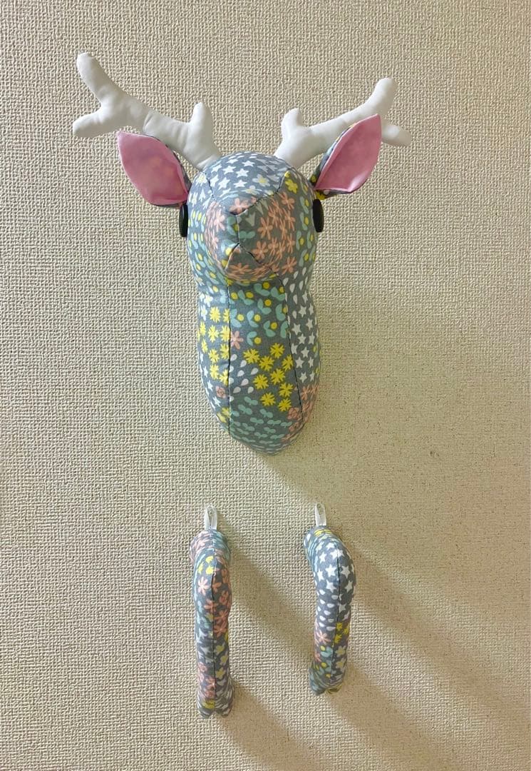 ぬいぐるみ　ハンティングトロフィー　シカ　ハンドメイド　デザフェス